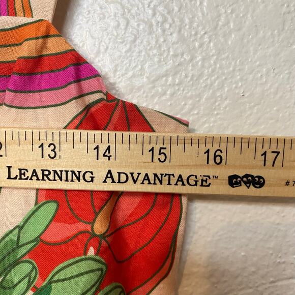 Farm Rio Spring Affair Romper Playsuit Linen Blend Size Small Playsuit Colorful - Picture 8 of 12